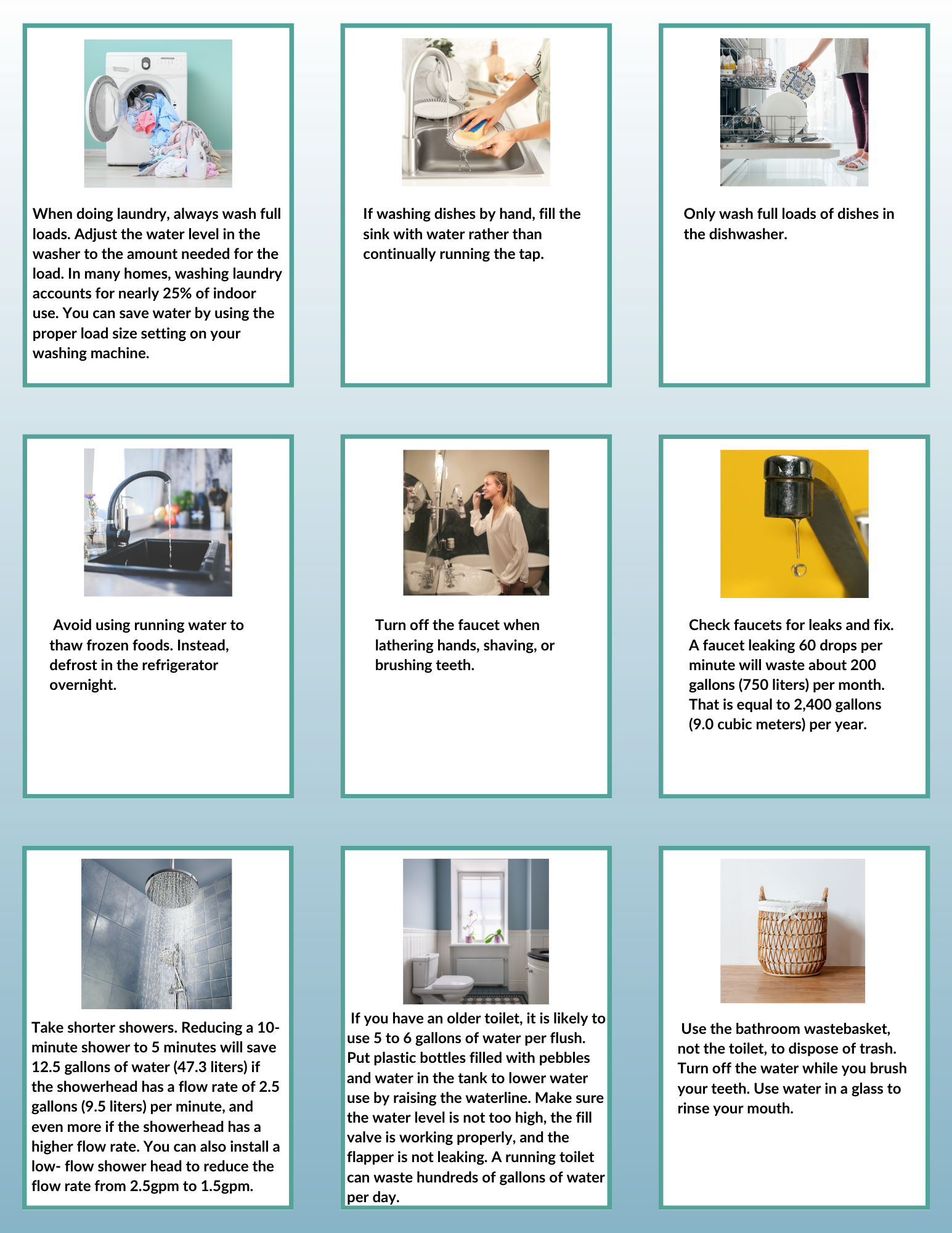 indoor water conservation